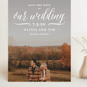 "Postcard Perfect" - Save the Dates in Cloud by Lauren Chism - Front