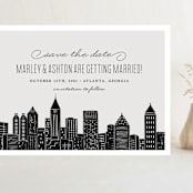 "Big City - Atlanta" - Save the Dates in Light Taupe by Hooray Creative - Front