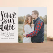 "Brushed Date" - Save the Dates in Sand by Pink House Press - Front