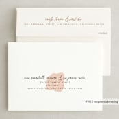 "Minimalist Abstract Sunset" - Save the Dates in Terracotta by Stephanie Given - FREE Recipient Addressing