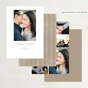 "Kindred" - Save the Dates in Nutmeg by Melissa Egan of Pistols - Back of Card Options