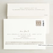 "Kindred" - Save the Dates in Nutmeg by Melissa Egan of Pistols - FREE Recipient Addressing