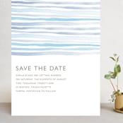 "Horizon" - Save the Dates in Light Cornflower by Dean Street - Front