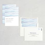 "Horizon" - Save the Dates in Light Cornflower by Dean Street - Assembled