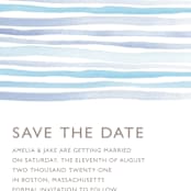 "Horizon" - Save the Dates in Light Cornflower by Dean Street - Detail