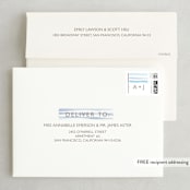 "Horizon" - Save the Dates in Light Cornflower by Dean Street - FREE Recipient Addressing