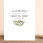 "Olive Branch" - Save the Dates in Olive by Wildfield Paper Co - Front