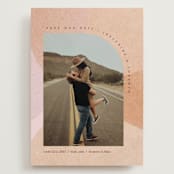 "textural waterfall" - Save the Dates in Peaches & Cream by Carrie Moradi - Front