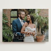 "L'amour" - Save the Dates in Pearl by Brooke Chandler - Front