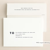 "Modern Ribbon" - Save the Dates in Navy by Stacey Meacham - FREE Recipient Addressing