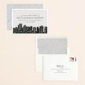 "Big City - Boston" - Save the Dates in Light Taupe by Hooray Creative - Assembled