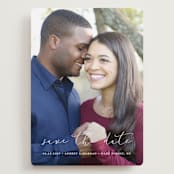 "Etched in love" - Save the Dates in Cloud by Stacey Meacham - Front