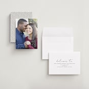 "Etched in love" - Save the Dates in Cloud by Stacey Meacham - Assembled