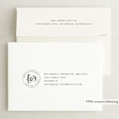 "Retro Script" - Save the Dates in Cotton by Hooray Creative - FREE Recipient Addressing