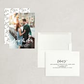 "Hand-Lettered" - Save the Dates in Lily by Dean Street - Assembled