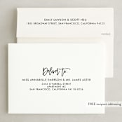 "Hand-Lettered" - Save the Dates in Lily by Dean Street - FREE Recipient Addressing