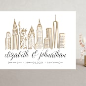 "Skyline - New York City" - Save the Dates in Gold Coast by Abby Munn - Front