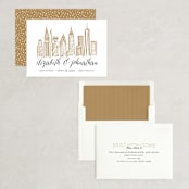 "Skyline - New York City" - Save the Dates in Gold Coast by Abby Munn - Assembled
