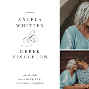 "Classic Couple" - Save the Dates in Pearl by Jessica Williams - Detail