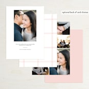 "Sealed with a Kiss" - Save the Dates in Blush by Hudson meet Rose - Back of Card Options