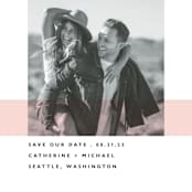 "Sealed with a Kiss" - Save the Dates in Blush by Hudson meet Rose - Detail