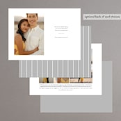 "Chic Names" - Save the Dates in Cloud by Carolyn MacLaren - Back of Card Options