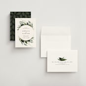 "Natures Greens" - Save the Dates in Ivory by Susan Moyal - Assembled
