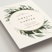 "Natures Greens" - Save the Dates in Ivory by Susan Moyal - Detail