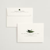 "Natures Greens" - Save the Dates in Ivory by Susan Moyal - FREE Recipient Addressing
