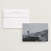 "The Beginning" - Save the Dates in Pearl by Pati Cascino - Save the Date with Envelope