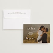 "Namesake" - Save the Dates in Pearl by Susan Asbill - Save the Date with Envelope