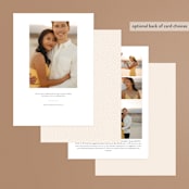"Wedding Day" - Save the Dates in Almond by Vanessa Doyle - Back of Card Options