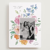 "Floral Pop" - Save the Dates in Vibrance press by Itsy Belle Studio - Front