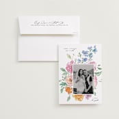 "Floral Pop" - Save the Dates in Vibrance press by Itsy Belle Studio - Save the Date with Envelope