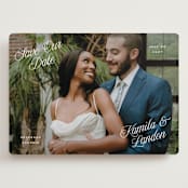"All Four Corners" - Save the Dates in Cloud by Hooray Creative - Front