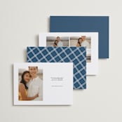 "All Four Corners" - Save the Dates in Cloud by Hooray Creative - Back of Card Options