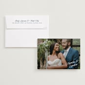 "All Four Corners" - Save the Dates in Cloud by Hooray Creative - Save the Date with Envelope