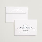 "Parisian ribbon" - Save the Dates in French Blue by Sarah Knight - FREE Recipient Addressing