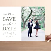 "Elegant Save" - Save the Dates in Moss by raven erebus - Front