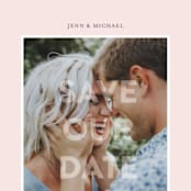 "In Love" - Save the Dates in Blush by Jessica Voong - Detail