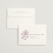 "Watercolor Floral" - Save the Dates in Lilac by Jill Means - FREE Recipient Addressing