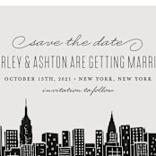 "Big City - New York City" - Save the Dates in Light Taupe by Hooray Creative - Detail