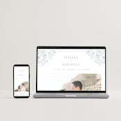 "Wild Roses" - Save the Dates in Powder Blue by Kristen Smith - FREE Wedding Website