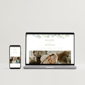 "Floral Arch" - Save the Dates in Greenery by Phrosné Barwood - FREE Wedding Website