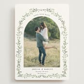 "Monogramed Arch" - Save the Dates in Mojito by Susan Moyal - Front
