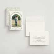 "Monogramed Arch" - Save the Dates in Mojito by Susan Moyal - Assembled