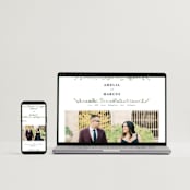 "Monogramed Arch" - Save the Dates in Mojito by Susan Moyal - FREE Wedding Website