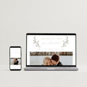 "Romantic Wreath" - Save the Dates in Chantilly by Wildfield Paper Co - FREE Wedding Website