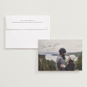 "Stamp" - Save the Dates in Smoke by Morgan Kendall - Save the Date with Envelope