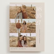 "Cinematic Love" - Save the Dates in Sand by Elly - Front